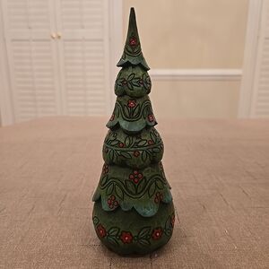 Jim Shore "Festive Forest" Tree Figurine Original Box  (2)